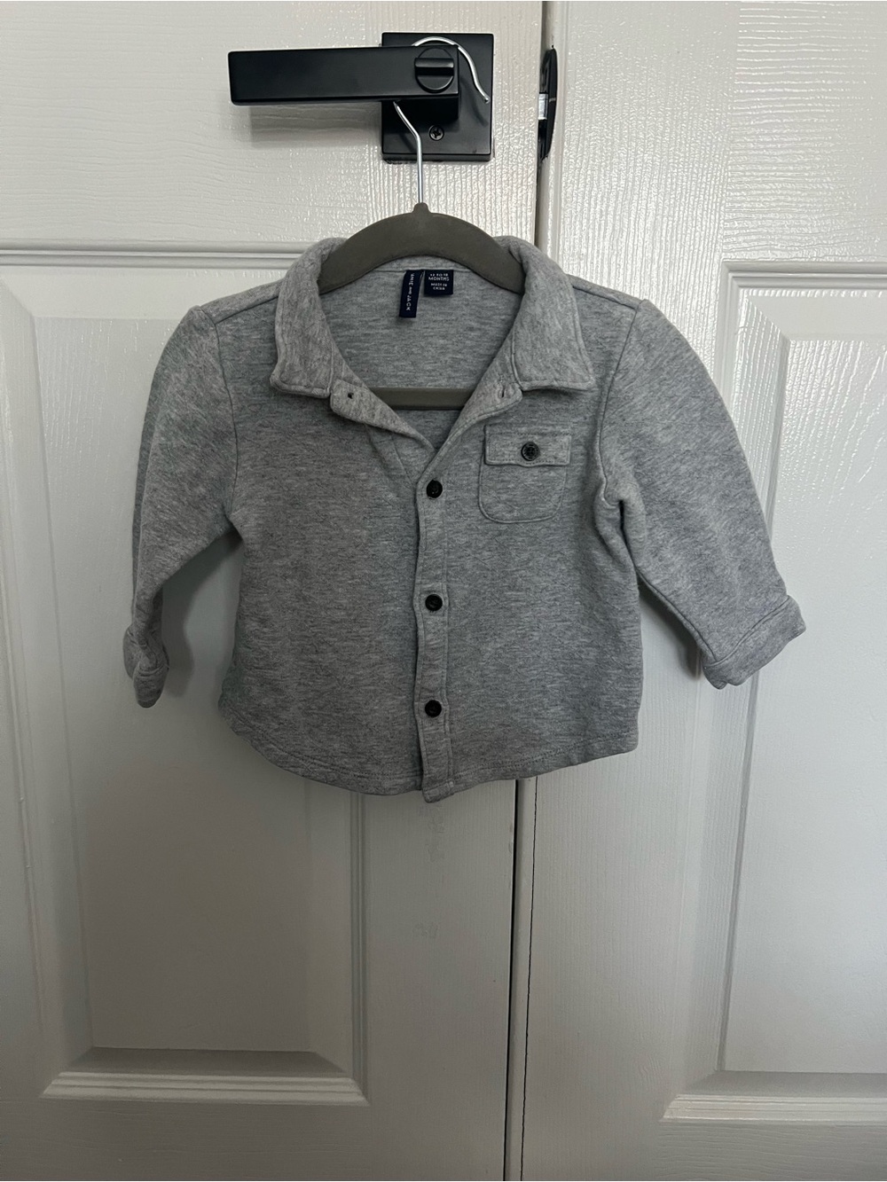 Janie and Jack Baby Grey Button-Up Jacket Top